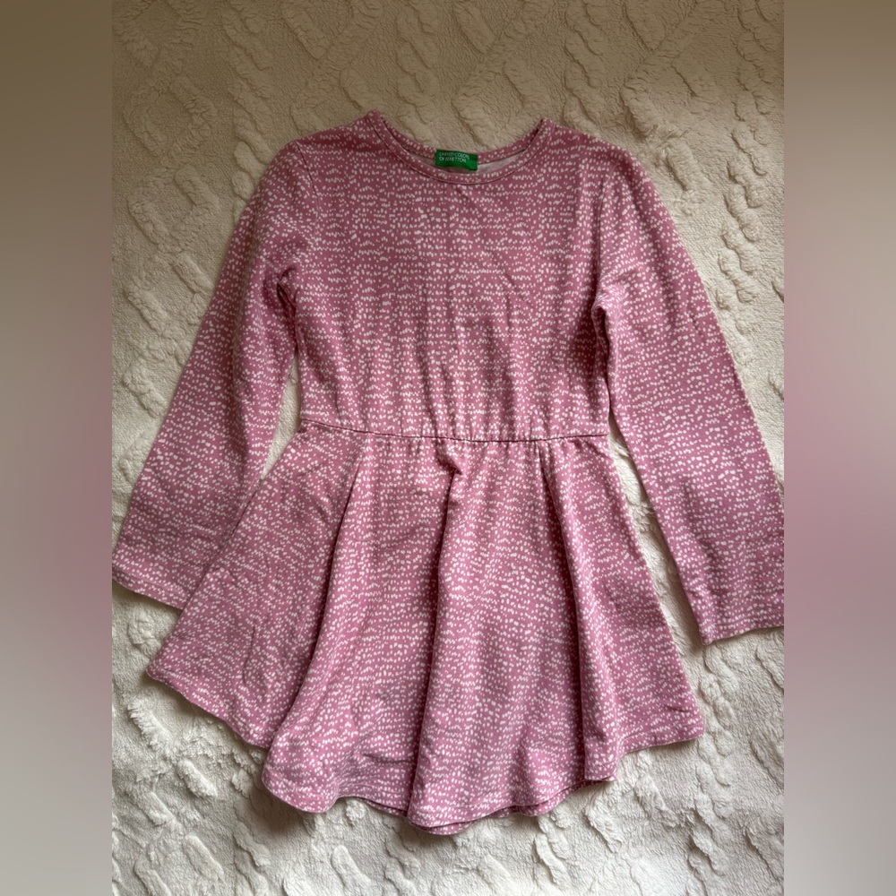 Pink Long Sleeve Knit Dress